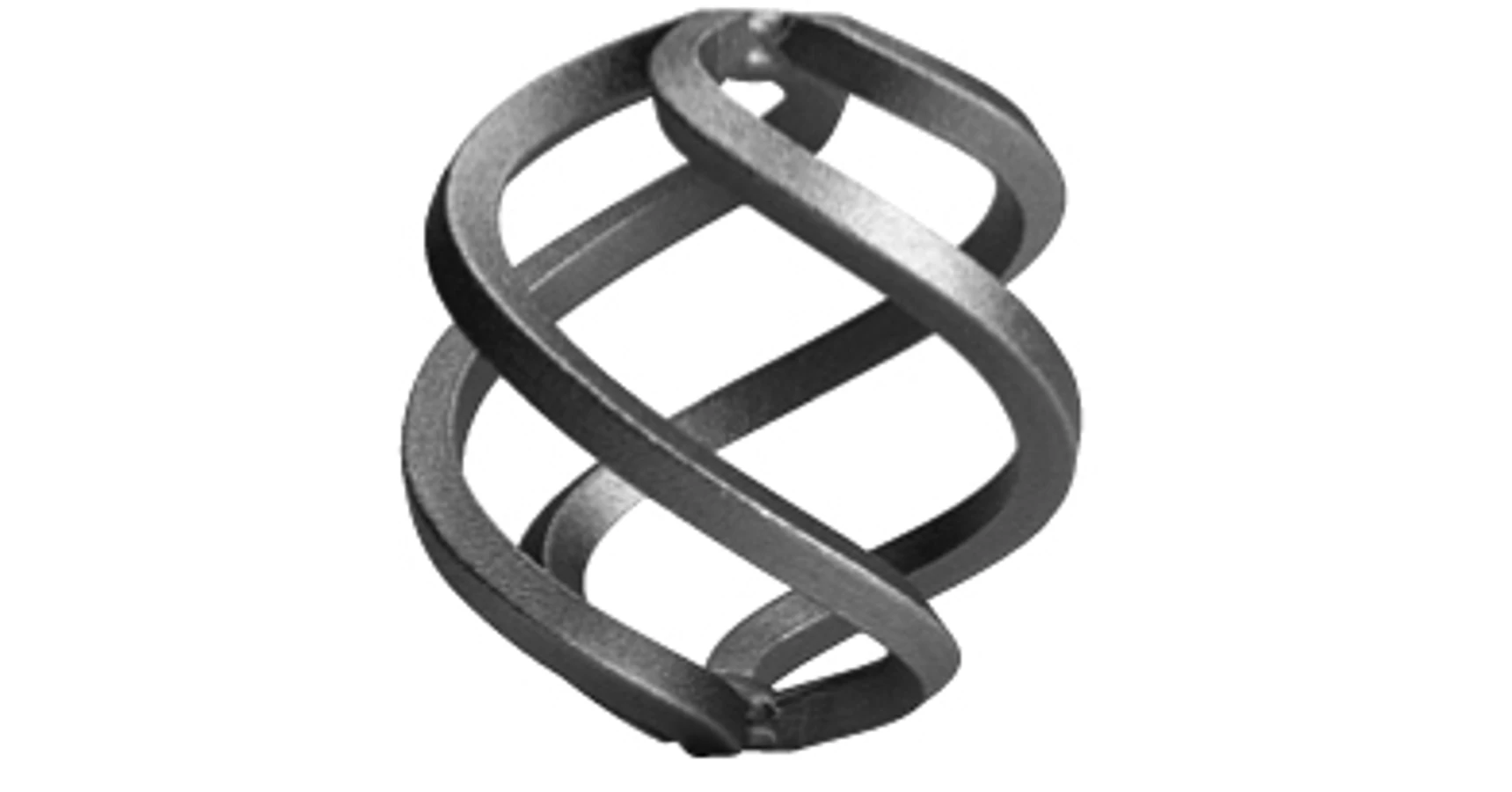 Torsade en fer forg, profil carr rfrence 02.063.03