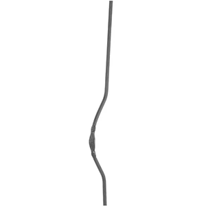 Barreau de balcon, barreau galbé design moderne en fer forgé, profil carré