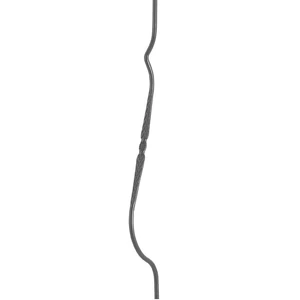Barreau de balcon, barreau galbé design moderne en fer forgé, profil rond