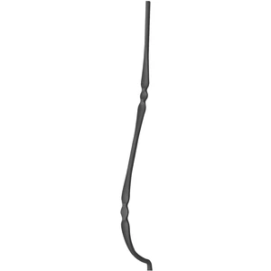 Barreau de balcon, barreau galbé design moderne en fer forgé, profil rond