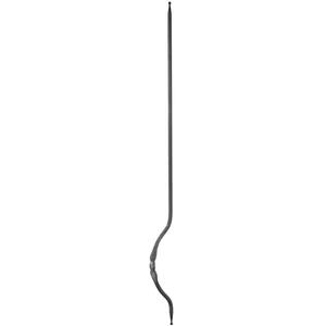 Barreau de balcon, barreau galbé design moderne en fer forgé, profil carré, différentes sections et hauteurs