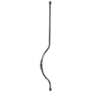 Barreau de balcon, barreau galbé design moderne en fer forgé, profil carré, différentes sections et hauteurs
