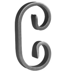 accessoire de ferronnerie, volute en fer forgé