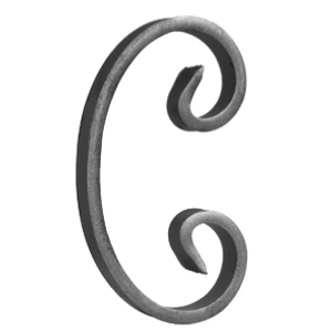 accessoire de ferronnerie, volute en fer forgé