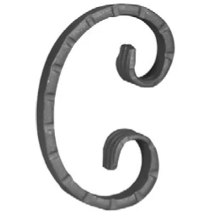 accessoire de ferronnerie, volute en fer forgé