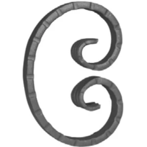 accessoire de ferronnerie, volute en fer forgé