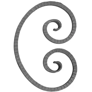 accessoire de ferronnerie, volute en fer forgé