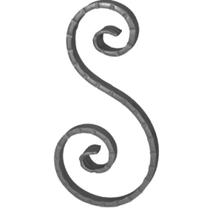accessoire de ferronnerie, volute en fer forgé
