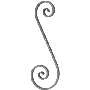 Volute en fer forgé, profil "Scala", différentes sections