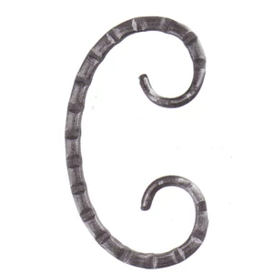 accessoire de ferronnerie, volute en fer forgé