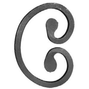 Volute en fer forgé, différentes sections