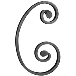 accessoire de ferronnerie, volute en fer forgé