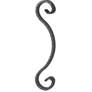 Volute en fer forgé, profil "Scala", différentes sections