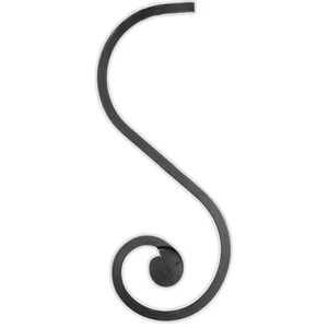 accessoire de ferronnerie, volute en fer forgé