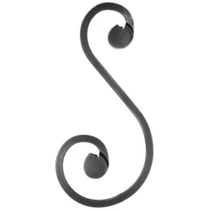 Volute en fer forgé, différentes sections