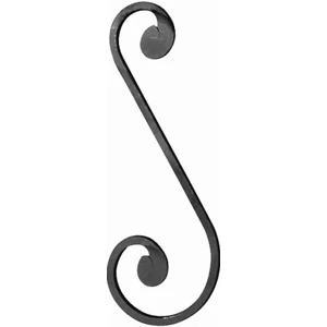 Volute en fer forgé, différentes sections