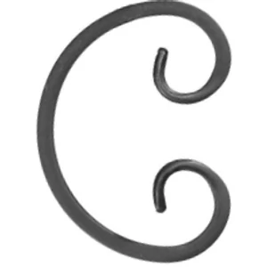 accessoire de ferronnerie, volute en fer forgé