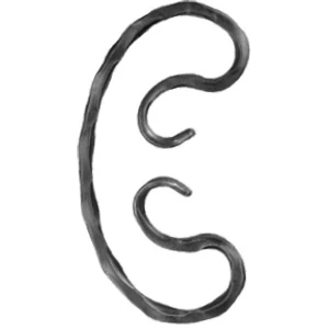 accessoire de ferronnerie, volute en fer forgé