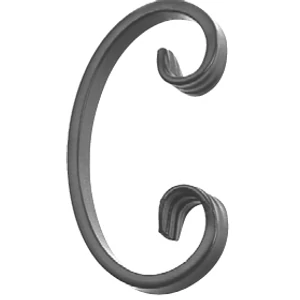 accessoire de ferronnerie, volute en fer forgé