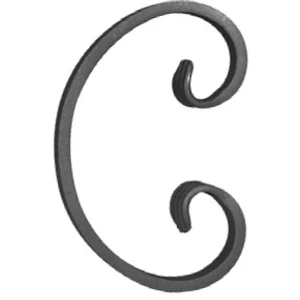 accessoire de ferronnerie, volute en fer forgé