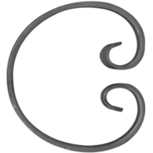 accessoire de ferronnerie, volute en fer forgé