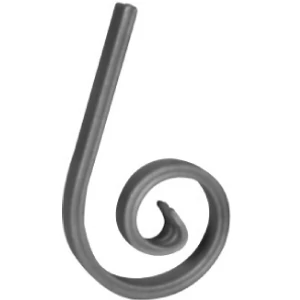 Volute en fer forgé, profil rayé