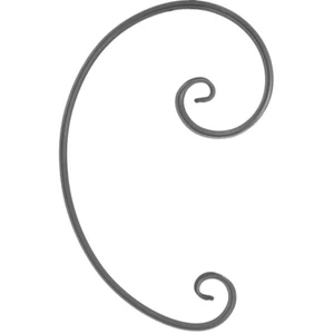 Volute en fer forgé, profil rayé
