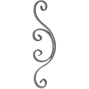 Volute en fer forgé, profil rayé