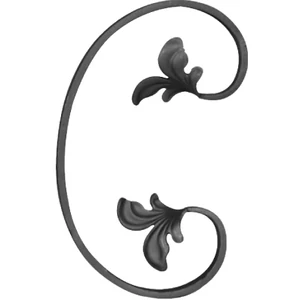 accessoire de ferronnerie, volute en fer forgé