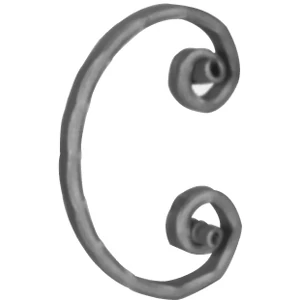 Volute forgé à la main, profil plat