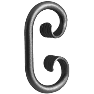Volute en fer forgé, différentes sections