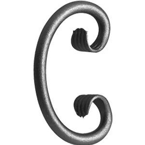 Volute en fer forgé, différentes sections
