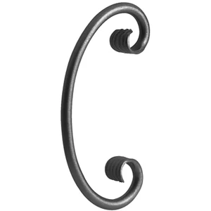 Volute en fer forgé, différentes sections