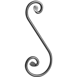Volute en fer forgé, différentes sections