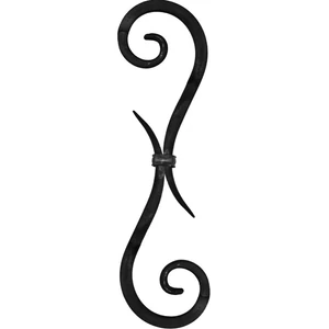 Volute en fer forgé, différentes sections et surfaces