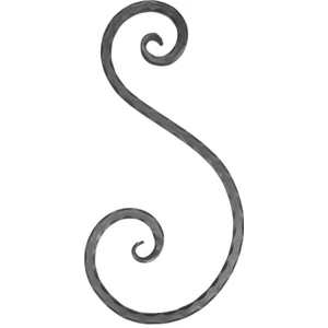 Volute en fer forgé, différentes surfaces