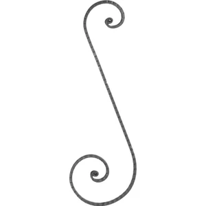 Volute en fer forgé, profil "Scala", différentes sections
