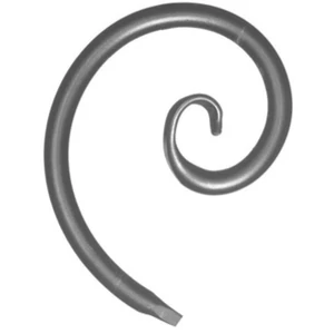Volute en fer forgé, différentes sections