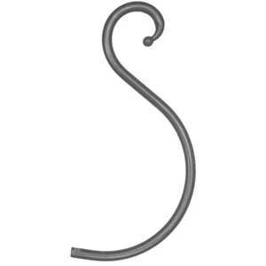 Volute en fer forgé avec extrémités de boule, différentes sections