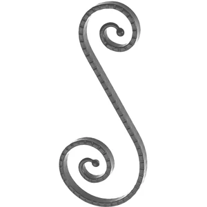 Volute en fer forgé avec extrémités de boule