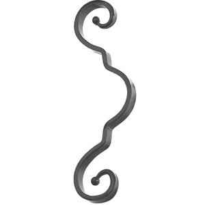 Volute en fer forgé avec extrémités de boule