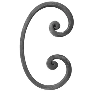 Volute forgé à la main, différentes sections