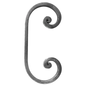 Volute forgé à la main, différentes sections