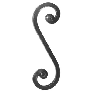 Volute forgé à la main, différentes sections
