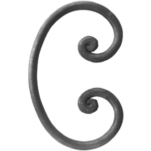 Volute forgé à la main, différentes sections