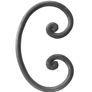 Volute forgé à la main, différentes sections
