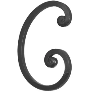Volute forgé à la main, différentes sections