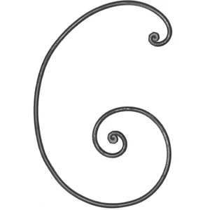 Volute forgé à la main, différentes sections