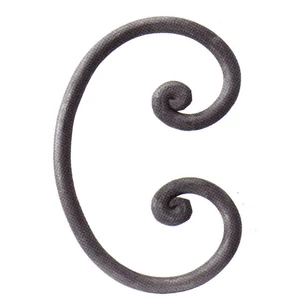 Volute forgé à la main, différentes sections
