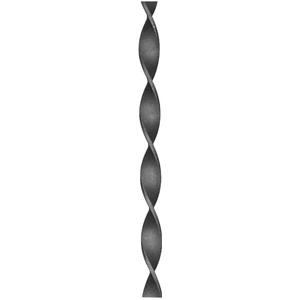 Plat acier torsadé, différentes sections